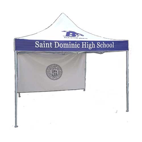 10x10 ft w/Back Wall Custom Print Graphic Logo Canopy Package