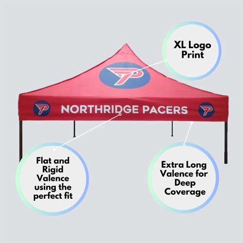 10x10 ft Full Package w/Back & Side Walls Custom Print Graphic Logo Canopy