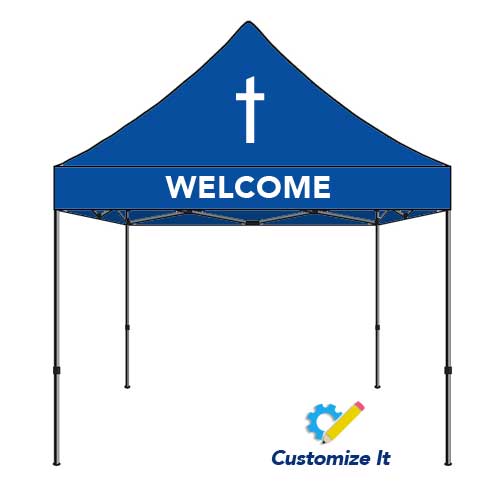 10x10ft Church Custom Logo Canopy Printed Tent