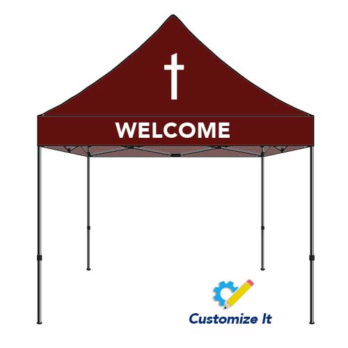 10x10ft Church Custom Logo Canopy Printed Tent
