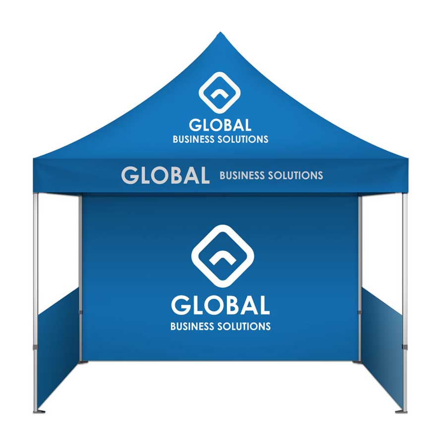 10x10 ft Full Package w/Back & Side Walls Custom Print Graphic Logo Canopy