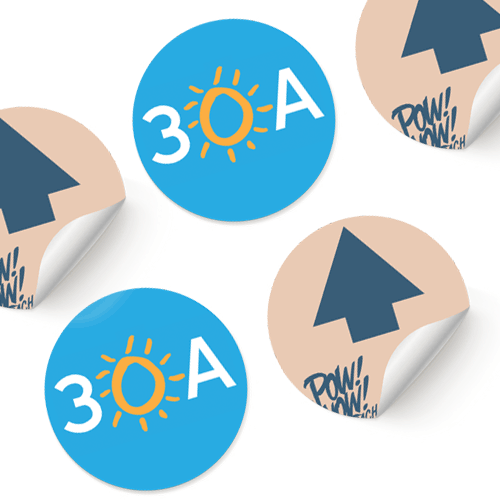 Round Circle Stickers Custom Print