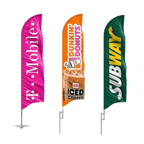 Custom Logo Printed Outdoor Feather Flag (Choose Size)