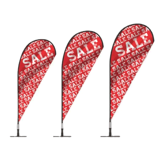 Custom Logo Printed Outdoor Teardrop Flag (Choose Size)