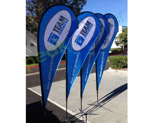 Custom Logo Printed Outdoor Teardrop Flag (Choose Size)