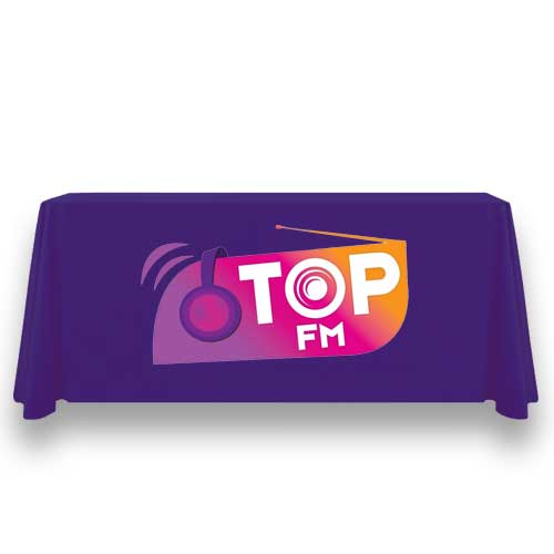 6ft Table Throw Full Color Digital Print Satin