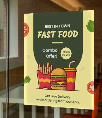 Custom Large Window Cling Sticker Print (Choose Size)