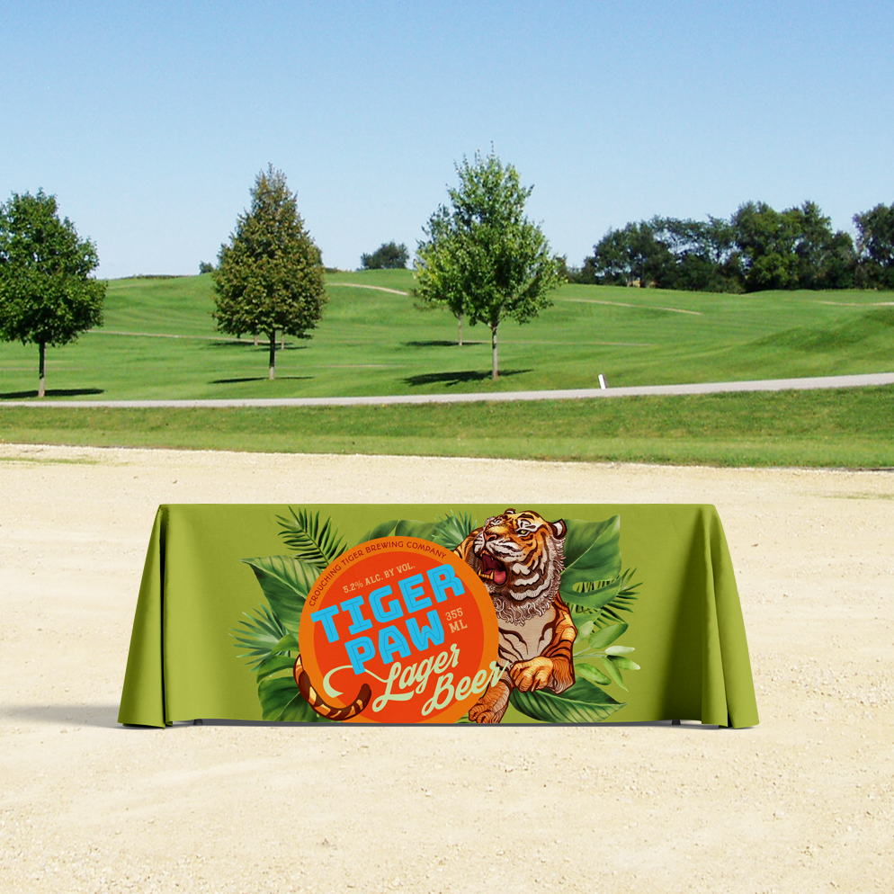 Premium Full-Color Printed Table Cover (Choose size)