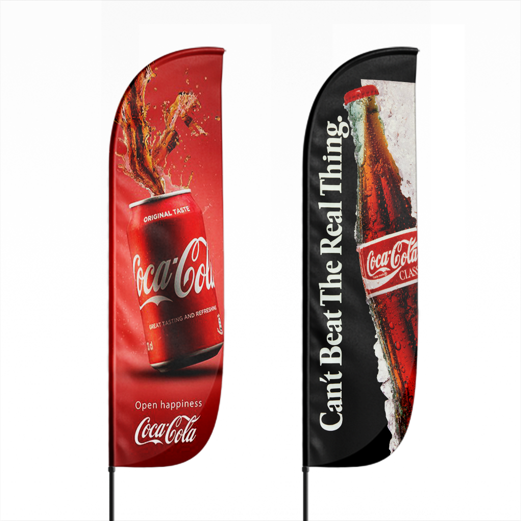 Custom Logo Printed Outdoor Feather Flag (Choose Size)