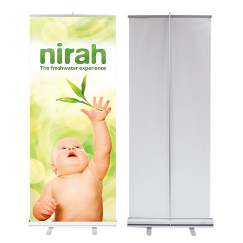 2.5x7ft Pull Up Retractable Banner Display
