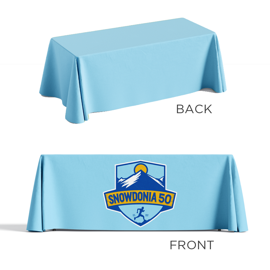 Premium Full-Color Printed Table Cover (Choose size)