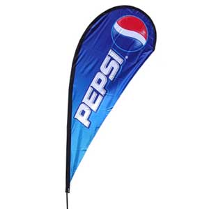 11ft Custom Outdoor Teardrop Flag w/ Print Advertising