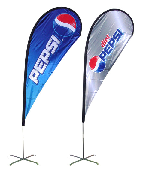 14ft Custom Outdoor Teardrop Flag w/ Print Advertising