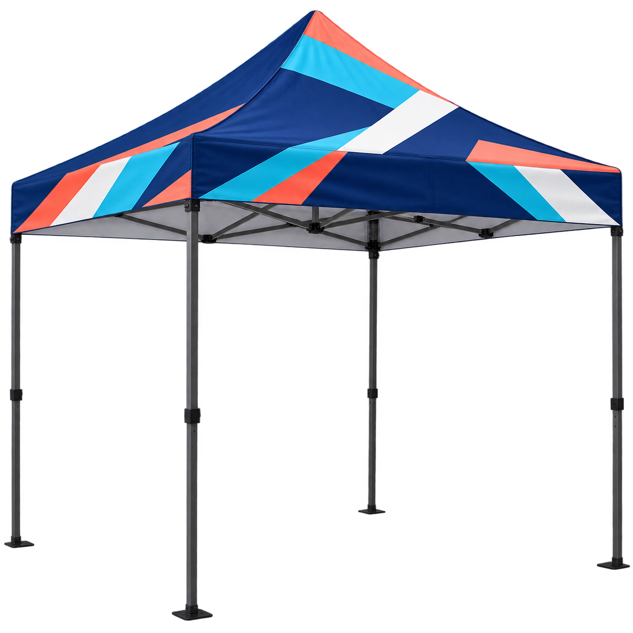 Full-color 10x10 custom canopy top and frame package