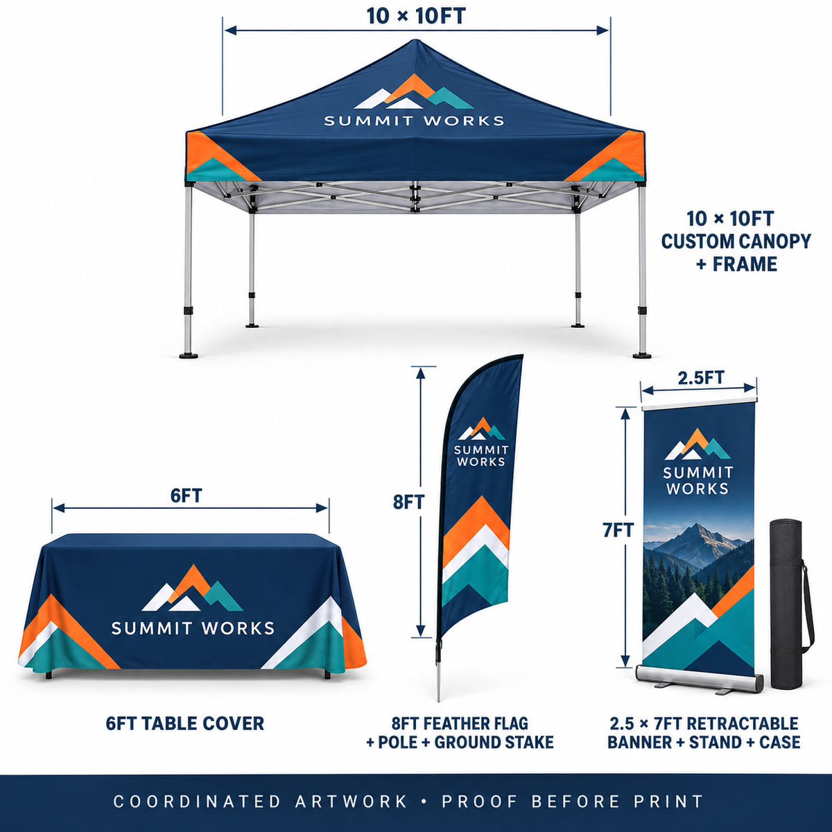 Complete 10×10 Custom Event Booth Package