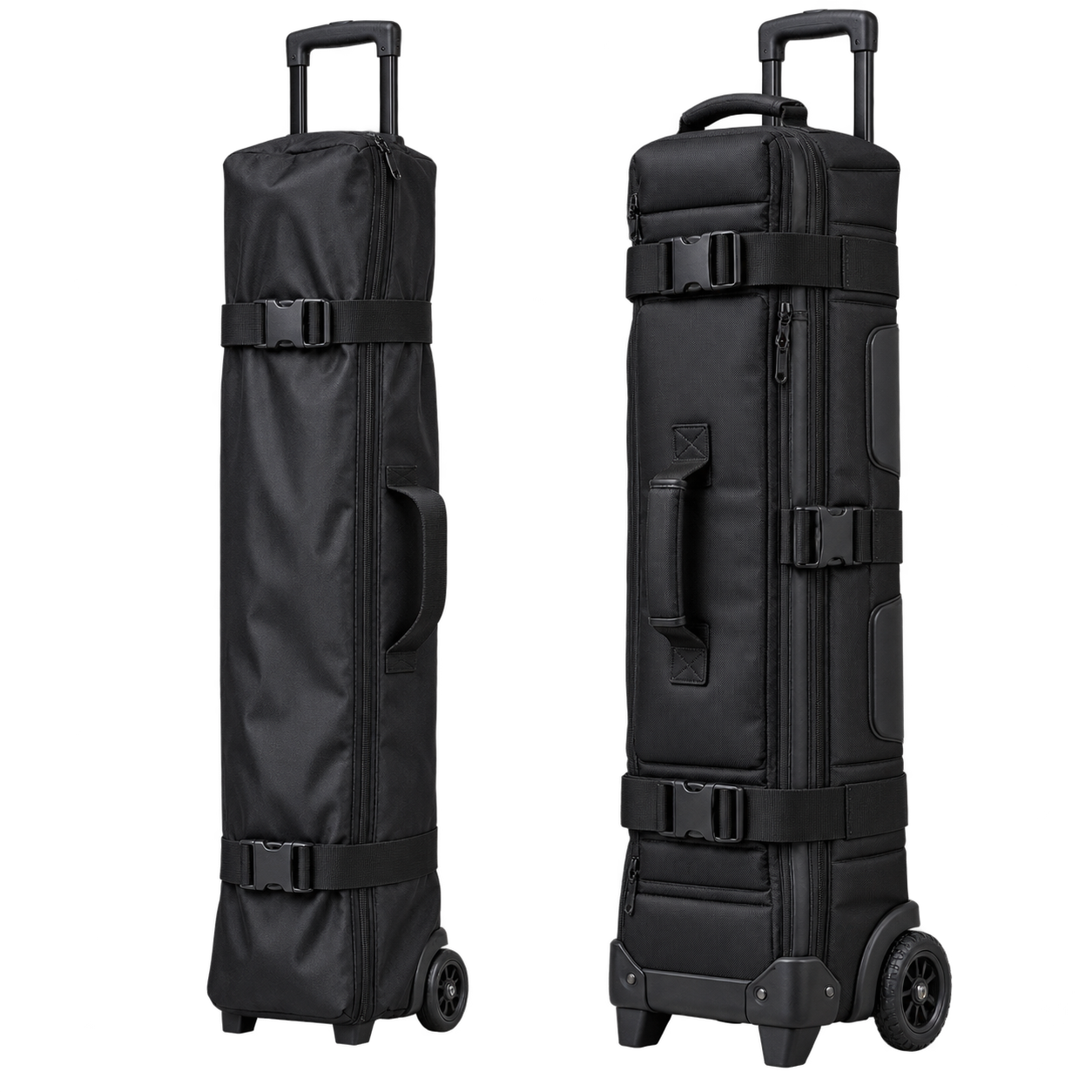 Standard and premium wheeled carry bags for a 10x10 pop-up tent