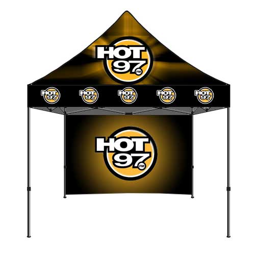 10x10ft Custom AM/FM Radio Station Printed Canopy Tent