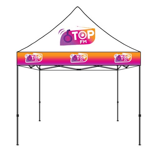 10x10ft Custom AM/FM Radio Station Printed Canopy Tent