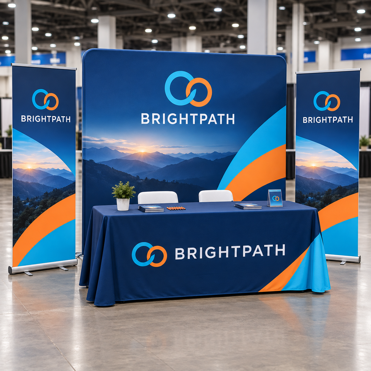 Job Fair & Employer Recruiting Display Kit shown with fictional BrightPath branding