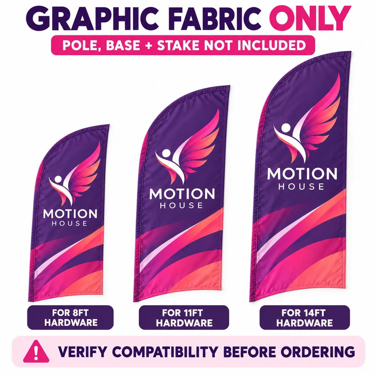 Replacement Feather Flag Graphic – Fabric Only