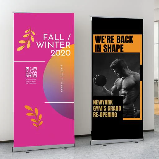 2x5ft Pull Up Retractable Banner Display